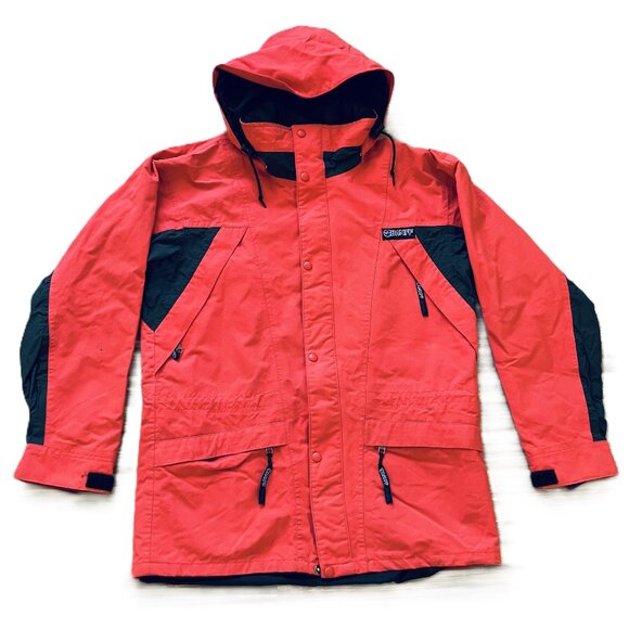 Banff Designs Protex Soft Shell Ski Jacket Bright Red Hi-Vis Vintage 90s Unisex - Picture 1 of 10